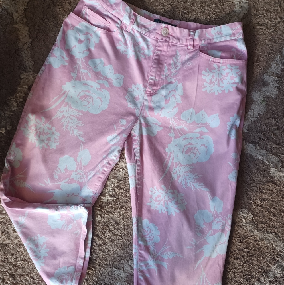 Ralph Lauren Pink Floral Capris